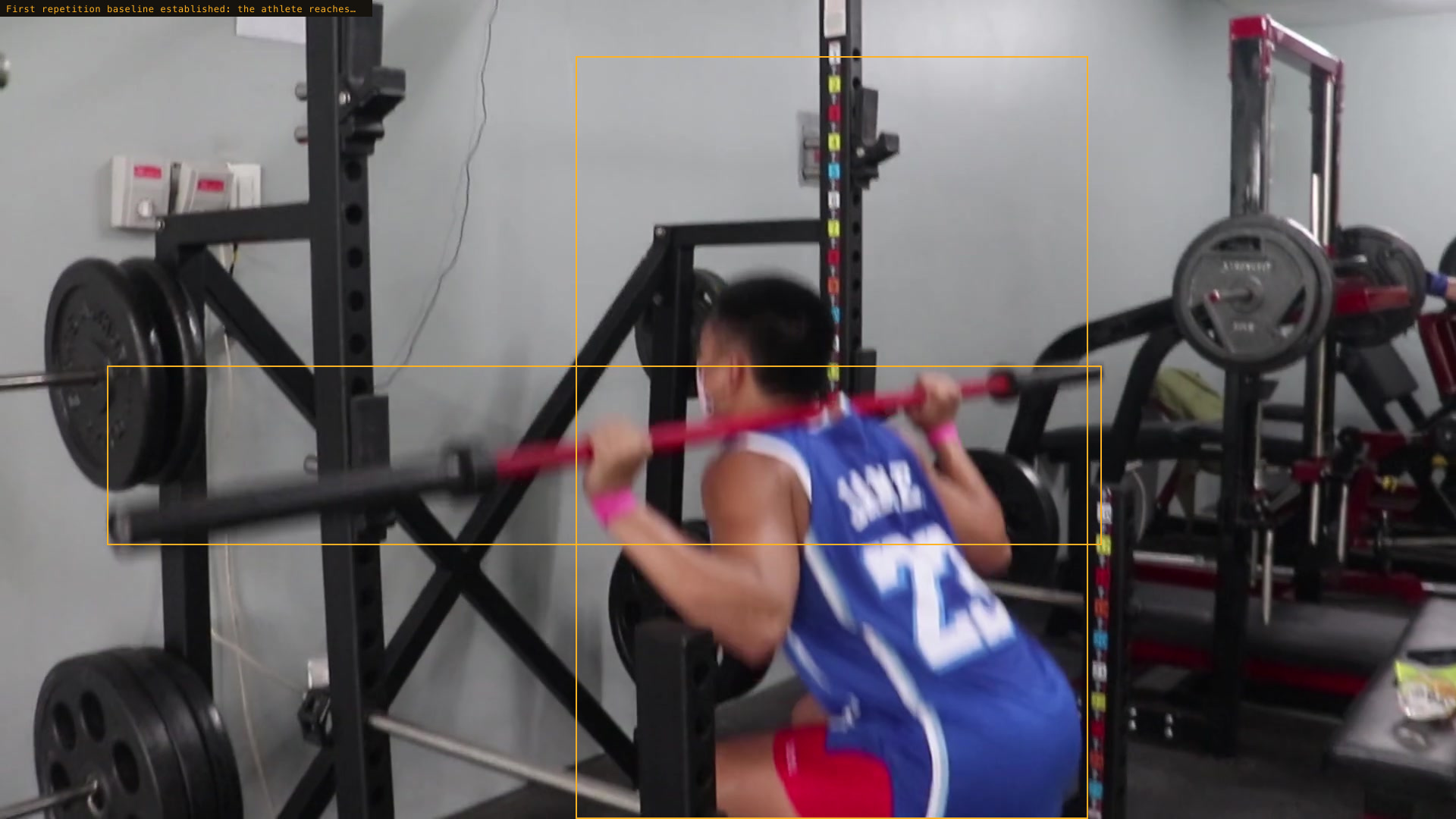 First repetition baseline established: the athlete reaches…